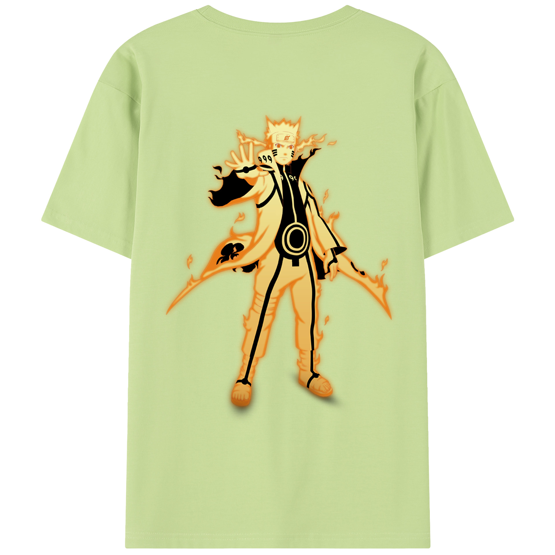 （画像用） NARUTO -ナルト- うずまき ナルト Uzumaki Naruto 綿100％半袖Tシャツ（背面プリント）